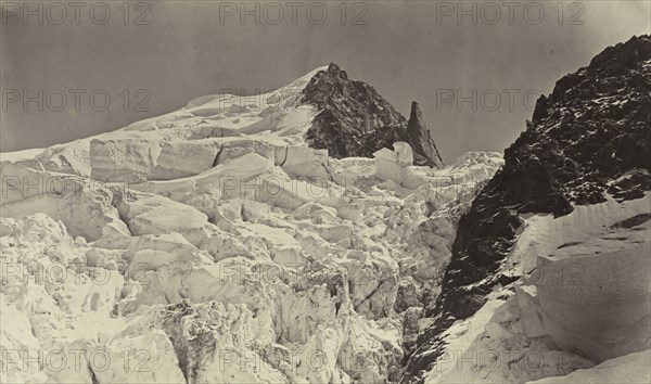 Mount Maudit, Savoy, 1860. And Auguste-Rosalie Bisson (French, 1826-1900), Louis-Auguste Bisson (French, 1814-1876). Albumen print from wet collodion negative; image: 23.2 x 39.2 cm (9 1/8 x 15 7/16 in.); matted: 50.8 x 61 cm (20 x 24 in.)