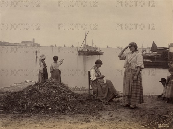 Chioggia, Under the Marina, c. 1870. Carlo Naya (Italian, 1816-1882). Albumen print; image: 18.3 x 23.9 cm (7 3/16 x 9 7/16 in.); matted: 30.6 x 35.6 cm (12 1/16 x 14 in.)