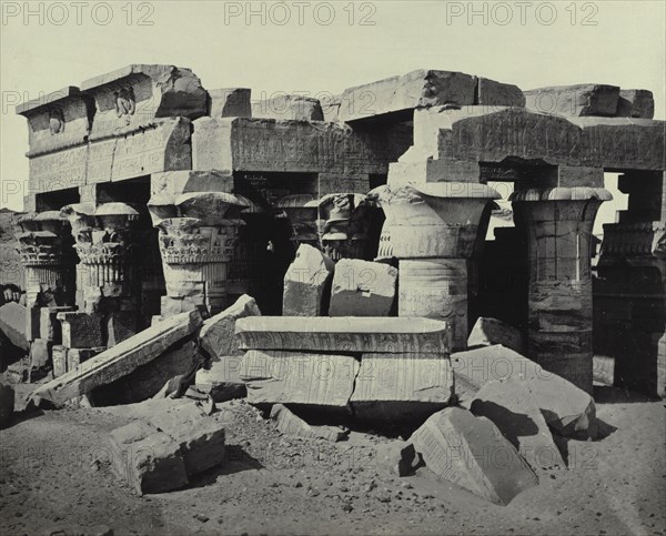 Egypt, Sinai and Jerusalem: A Series of Twenty Photographic Views, with Descriptions by Mrs. Poole and Reginald Stuart Poole: Kom Ombo, c. 1858. Francis Frith (British, 1822-1898), William Mackenzie. Albumen print from wet collodion negative; image: 39.5 x 49 cm (15 9/16 x 19 5/16 in.); matted: 61 x 76.2 cm (24 x 30 in.)