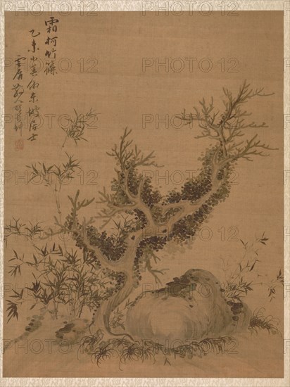 Frosted Branches and Dwarf Bamboo, in the Style of Su Shih, 1775. Zhai Dakun (Chinese, d. 1804). Album leaf: ink and color on silk; overall: 41.2 x 31.5 cm (16 1/4 x 12 3/8 in.).