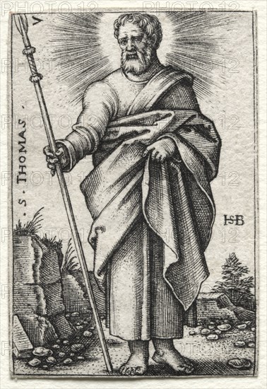 St. Thomas, 1545-1546. Hans Sebald Beham (German, 1500-1550). Engraving