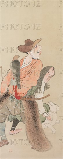 Genre Figures, c. 1816. Tatabe Socho (Japanese, 1760-1814). Hanging scroll; ink and color on paper; overall: 125.5 x 49.7 cm (49 7/16 x 19 9/16 in.).