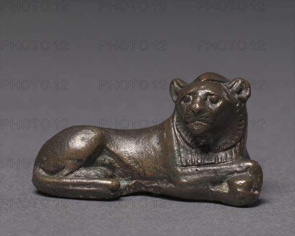 Weight in the Form of a Lion, c. 1391-1353 BC. Egypt, New Kingdom, Dynasty 18 (1540-1296 BC), reign of Amenhotep III. Leaded tin-bronze; overall: 2.5 x 2.3 cm (1 x 7/8 in.).