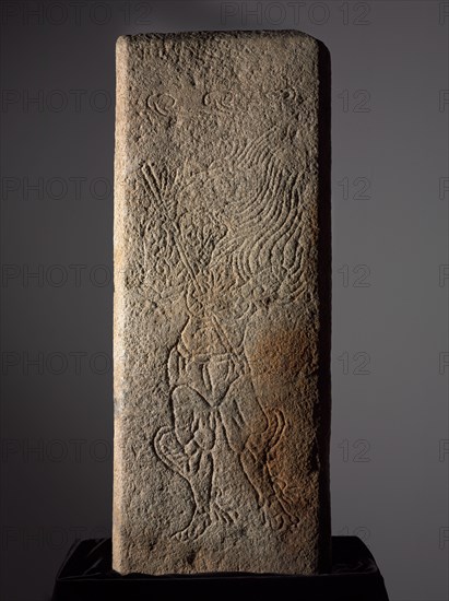 Stone Panel for Royal Tomb, late 700s-early 800s. Korea, Unified Silla period (676-935). Granite; overall: 147.3 x 45.3 cm (58 x 17 13/16 in.).