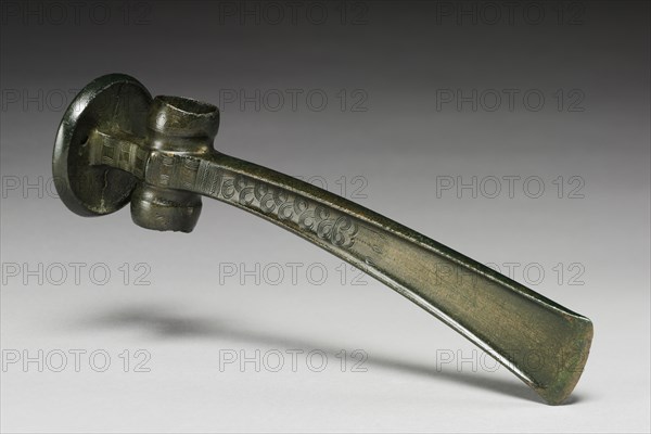 Battle Axe, c. 1500 BC. Hungary, Bronze Age. Bronze, solid-cast; overall: 24.2 x 6.1 cm (9 1/2 x 2 3/8 in.).