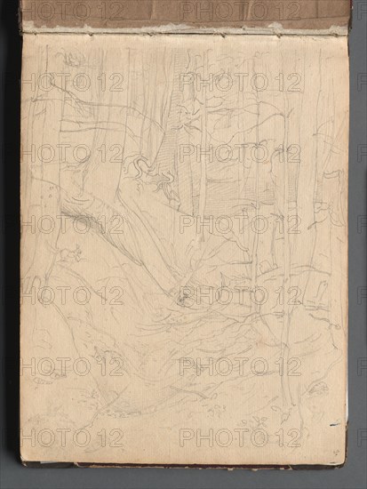 Album with Views of Rome and Surroundings, Landscape Studies, page 01a: Roman Landscape. Franz Johann Heinrich Nadorp (German, 1794-1876). Graphite;