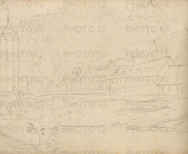 Album with Views of Rome and Surroundings, Landscape Studies, page 48b: Roman Landscape. Franz Johann Heinrich Nadorp (German, 1794-1876). Graphite;