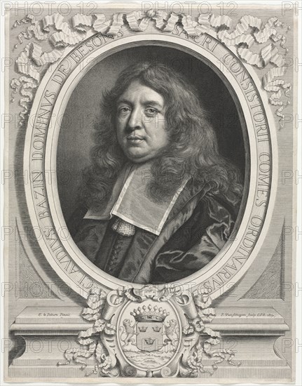 Bazin de Besons, Claude, 1673. Pierre Louis van Schuppen (Flemish, 1627-1702), after François Le Febure (French). Engraving