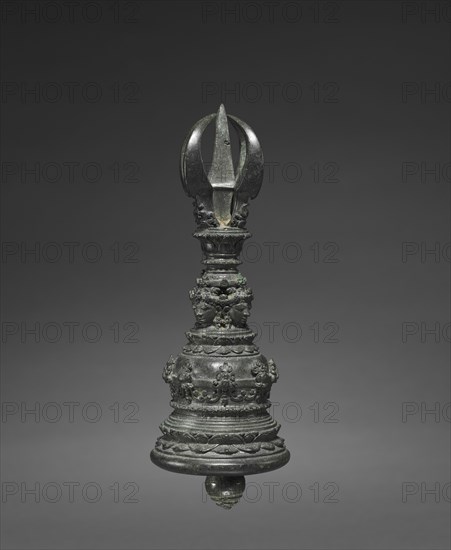 Bell with Vajra Handle, 900s. Indonesia, Java, 10th century. Bronze; diameter: 5.7 cm (2 1/4 in.); overall: 15.1 cm (5 15/16 in.).