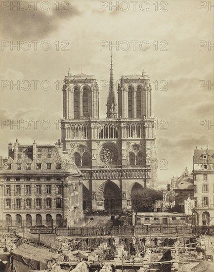 Notre Dame de Paris, early 1860s. Charles Soulier (French, 1840-1875). Albumen print from glass negative; image: 38 x 30.6 cm (14 15/16 x 12 1/16 in.); matted: 71.1 x 61 cm (28 x 24 in.)