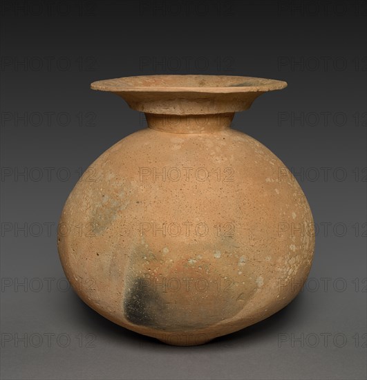 Vessel, 300s BC. Japan, Yayoi period (about 300s BC–AD 200s). Earthenware; diameter: 33 cm (13 in.); overall: 34 cm (13 3/8 in.).