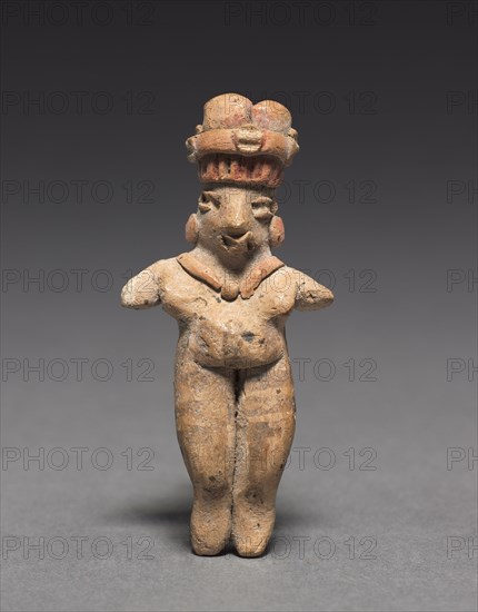 Female Figurine, c. 400-100 BC. Mexico, Guanajuato, Chupícuaro. Earthenware with pigment; overall: 7.5 x 3.5 x 1.2 cm (2 15/16 x 1 3/8 x 1/2 in.).