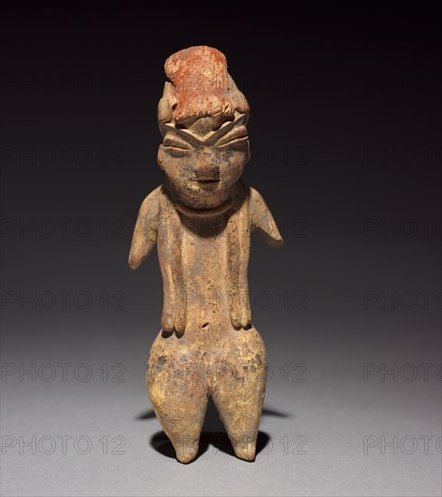 Female Figurine, c. 1200-900 BC. Central Mexico, Tlatilco. Earthenware with pigment; overall: 10.9 x 4.1 cm (4 5/16 x 1 5/8 in.).
