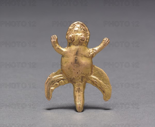 Tadpole Pendant, 800-1500. Panama, Veraguas. Cast gold; overall: 4.8 x 3.6 x 1.1 cm (1 7/8 x 1 7/16 x 7/16 in.).