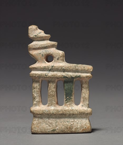 Architectural Model, 100 BC - 300. Mexico, Guerrero, Mezcala. Serpentine; overall: 9.2 x 5.4 x 1.8 cm (3 5/8 x 2 1/8 x 11/16 in.).