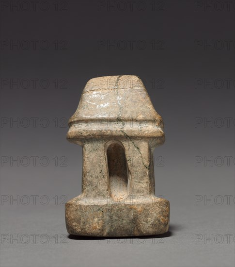 Architectural Model, 100 BC - 300. Mexico, Guerrero, Mezcala, 2nd Century BC-4th Century. Serpentine; overall: 7.3 x 4.7 x 3.4 cm (2 7/8 x 1 7/8 x 1 5/16 in.).