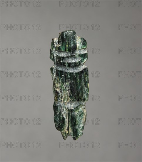 Miniature Figure, 100 BC - 300. Mexico, Guerrero, Mezcala. Serpentine; overall: 2.9 x 0.9 cm (1 1/8 x 3/8 in.).