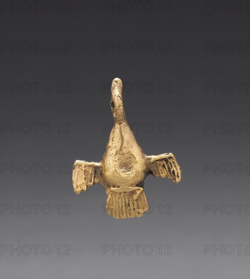 Bird Pendant, 1350-1519. Mexico, Oaxaca, Ejutla(?), Mixtec. Cast gold; overall: 4 x 3.1 x 1.2 cm (1 9/16 x 1 1/4 x 1/2 in.).
