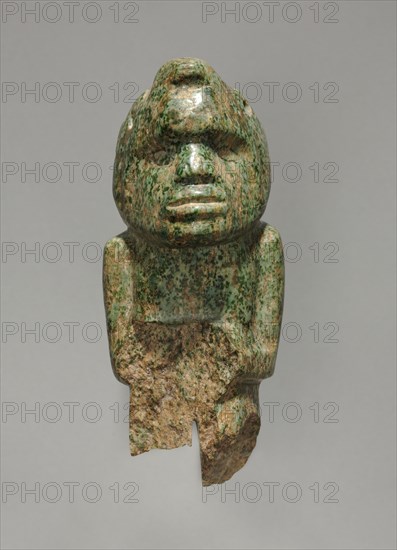 Axe-Shaped Figure, after 900(?). Mexico, Oaxaca, Mixteca. Polished green stone; overall: 17.7 x 7.5 x 6.8 cm (6 15/16 x 2 15/16 x 2 11/16 in.).
