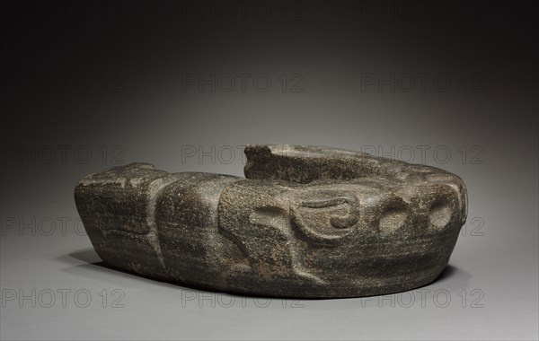 Unfinished Yoke, 600-900. Mexico, Central Veracruz, Classsic Veracruz style. Gray stone; overall: 39.5 x 35 x 12.5 cm (15 9/16 x 13 3/4 x 4 15/16 in.).