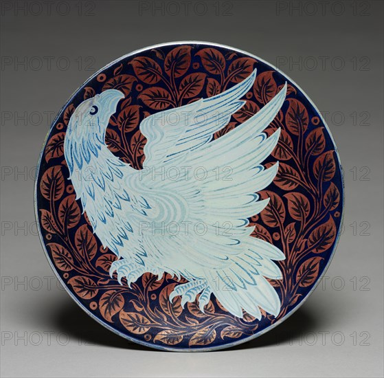 Dish, c. 1900. William Frend De Morgan (British, 1839-1917), Charles Passenger (British). Ceramic; diameter: 2.5 x 25.2 cm (1 x 9 15/16 in.).