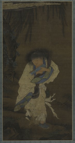 Poet and Recluse Hanshan, 1400s. China, Ming dynasty (1368-1644). Hanging scroll, ink and color on silk; mounted: 279.2 x 90.5 cm (109 15/16 x 35 5/8 in.); painting only: 143.5 x 71.8 cm (56 1/2 x 28 1/4 in.).