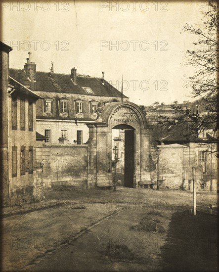 Doorway to Sèvres Factory, c. 1852. Louis-Rémy Robert (French, 1811-1882). Waxed paper negative; image: 32.7 x 26.2 cm (12 7/8 x 10 5/16 in.)