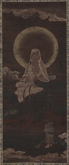 Avalokitesvara, c. 1500. Chinese, Ming dynasty (1368-1644). Hanging scroll; ink, gold, silver and color and cut gold-leaf on silk; overall: 188.9 x 64.8 cm (74 3/8 x 25 1/2 in.); painting: 104.5 x 41.9 cm (41 1/8 x 16 1/2 in.).