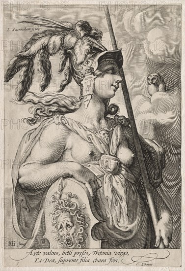 Three Goddesses: Three Goddesses, c. 1595. Jan Saenredam (Dutch, 1565-1607), after Hendrick Goltzius (Dutch, 1558–1617). Engraving