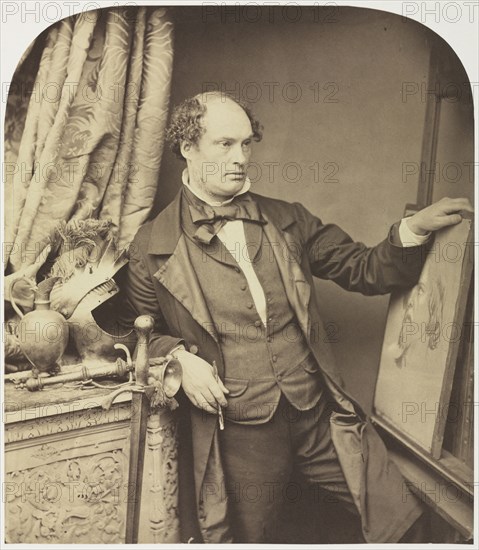 Daniel Maclise (1806-1870), 1857. William Lake Price (British, 1810-1896). Albumen print from wet collodion negative; image: 28.1 x 24.5 cm (11 1/16 x 9 5/8 in.); matted: 55.9 x 45.7 cm (22 x 18 in.)