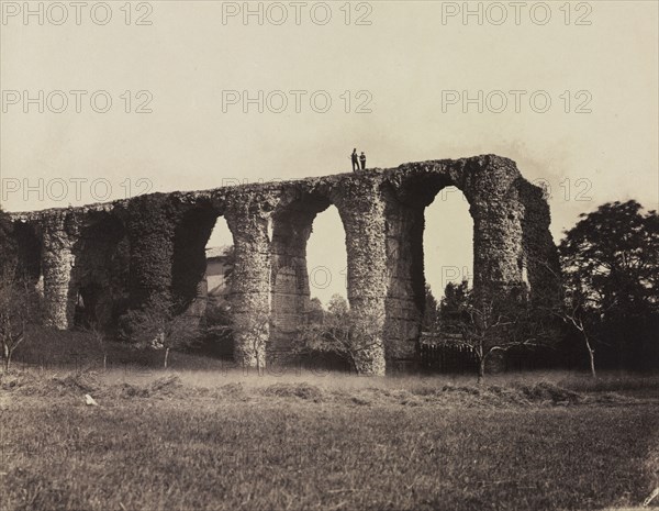 Roman Aqueduct, Beaunant, France, c. 1857. F. Chabrol (French). Albumen print from wet collodion negative; image: 24.2 x 31.1 cm (9 1/2 x 12 1/4 in.); matted: 55.9 x 66 cm (22 x 26 in.)