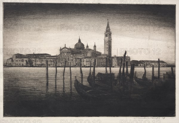 San Giorgio Maggiore, 1910. Mortimer Menpes (British, 1860-1938). Etching; sheet: 23.6 x 44.4 cm (9 5/16 x 17 1/2 in.); platemark: 20.2 x 30.3 cm (7 15/16 x 11 15/16 in.)