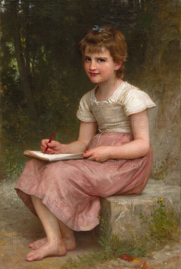 A Calling, 1896. William Adolphe Bouguereau (French, 1825-1905). Oil on fabric; framed: 132 x 99 x 10.6 cm (51 15/16 x 39 x 4 3/16 in.); unframed: 104 x 71 cm (40 15/16 x 27 15/16 in.)