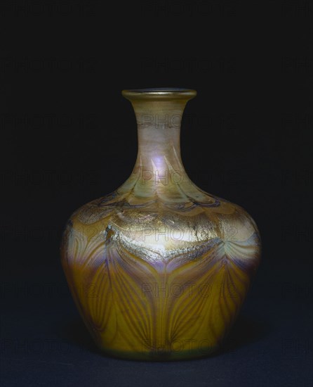 Vase, c. 1894. Studio of Louis Comfort Tiffany (American, 1848-1933). Favrile glass; diameter: 7.8 cm (3 1/16 in.); overall: 10.2 cm (4 in.).