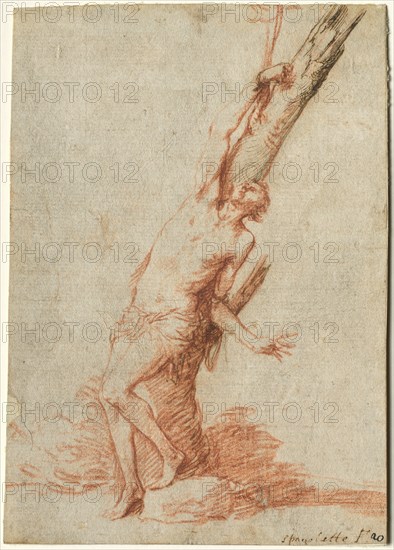 St. Sebastian, 1626-1630. Jusepe de Ribera (Spanish, 1591-1652). Red chalk with pen and brown ink; sheet: 17.3 x 12.4 cm (6 13/16 x 4 7/8 in.).