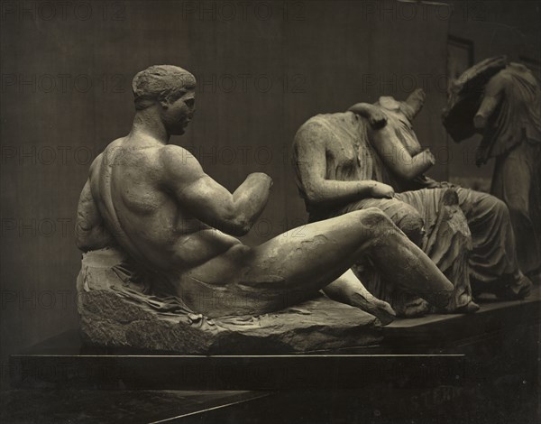 Sculptures from the Parthenon, British Museum, c. 1870s. Adolphe Braun (French, 1812-1877). Carbon print; image: 36.6 x 46.7 cm (14 7/16 x 18 3/8 in.); mounted: 39.8 x 50.3 cm (15 11/16 x 19 13/16 in.); matted: 61 x 71.1 cm (24 x 28 in.)