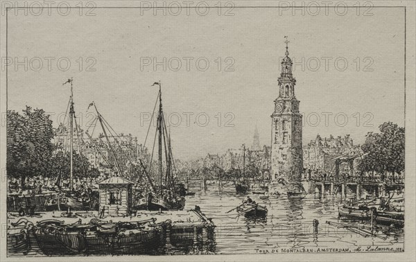Tour de Montelban, Amsterdam, 1884. Maxime Lalanne (French, 1827-1886). Etching