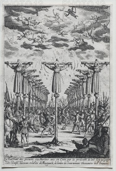 The Martyrs of Japan, 1600s. Jacques Callot (French, 1592-1635). Etching; sheet: 17.1 x 11.7 cm (6 3/4 x 4 5/8 in.); platemark: 16.7 x 11.3 cm (6 9/16 x 4 7/16 in.)