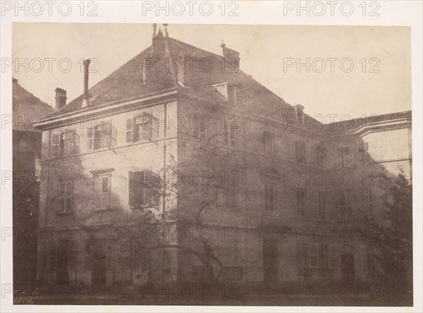 House in Pau, 1854. W.H.G. (French). Salted paper print from a paper negative; image: 24.4 x 34.4 cm (9 5/8 x 13 9/16 in.); mounted: 47.5 x 59.6 cm (18 11/16 x 23 7/16 in.); matted: 50.8 x 61 cm (20 x 24 in.).