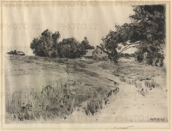 Cape Ann Farm, 1890. Charles Adams Platt (American, 1861-1933). Drypoint; sheet: 34.6 x 47.9 cm (13 5/8 x 18 7/8 in.); platemark: 22.7 x 30.7 cm (8 15/16 x 12 1/16 in.)