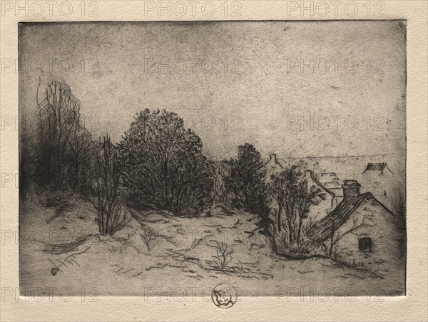 Six Etchings: Vesnots, Auvers on the Oise, 1895. Paul Gachet (French, 1828-1909). Etching; sheet: 25 x 32.4 cm (9 13/16 x 12 3/4 in.); platemark: 12 x 17 cm (4 3/4 x 6 11/16 in.).