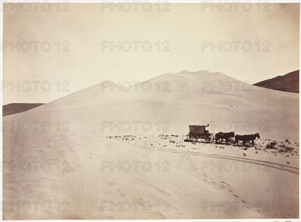 Sand Dunes, Carson Desert, Nevada, 1867. Timothy H. O'Sullivan (American, 1840-1882). Albumen print from wet collodion negative; image: 19.7 x 27 cm (7 3/4 x 10 5/8 in.); mounted: 45.7 x 59.4 cm (18 x 23 3/8 in.); matted: 50.8 x 61 cm (20 x 24 in.)