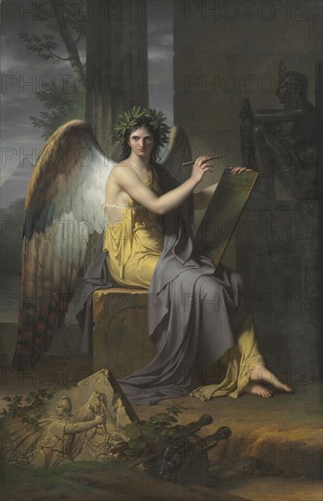 Clio, Muse of History, 1800. Charles Meynier (French, 1768-1832). Oil on canvas; framed: 290 x 192.4 x 7 cm (114 3/16 x 75 3/4 x 2 3/4 in.); unframed: 273 x 176 cm (107 1/2 x 69 5/16 in.)