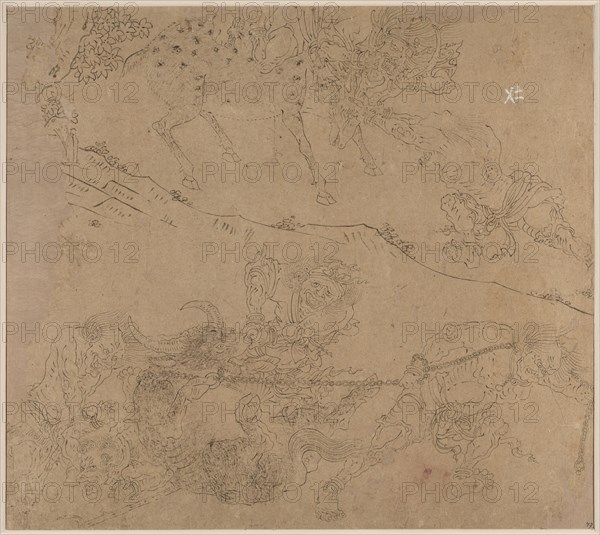 Album of Daoist and Buddhist Themes: Search the Mountain: Leaf 47, 1200s. China, Southern Song dynasty (1127-1279). Album, ink on paper (fifty leaves); sheet: 34 x 38.2 cm (13 3/8 x 15 1/16 in.).