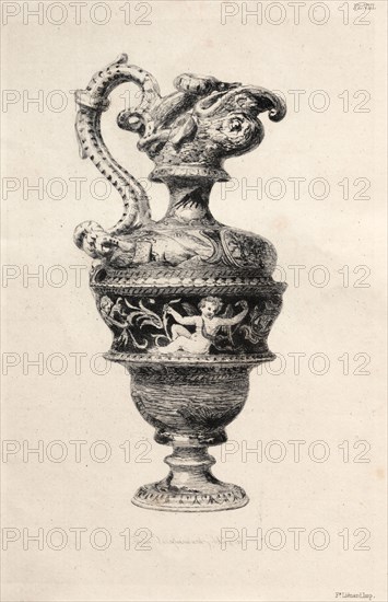History of the Ceramic Art: A Descriptive and Philosophical Study of the Pottery of All Ages and All Nations, 1877. Jules Jacquemart (French, 1837-1880). Etching; sheet: 25.5 x 18 cm (10 1/16 x 7 1/16 in.); platemark: 19.5 x 13 cm (7 11/16 x 5 1/8 in.).