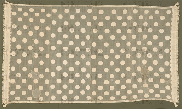 Mantle or Hanging, 1200-1460s. Peru, North Coast, Chimú style, 1200-1460s. Cotton; plain weave, brocaded and complex alternating gauze with 3 or 5 shots of plain weave between gauze shots; overall: 162.5 x 272 cm (64 x 107 1/16 in.); mounted: 177.8 x 287 cm (70 x 113 in.)