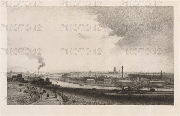 Paris in 1867, View from the Trocadero, 1867. Maxime Lalanne (French, 1827-1886). Etching; sheet: 53.4 x 74.7 cm (21 x 29 7/16 in.); platemark: 43.7 x 66.8 cm (17 3/16 x 26 5/16 in.).