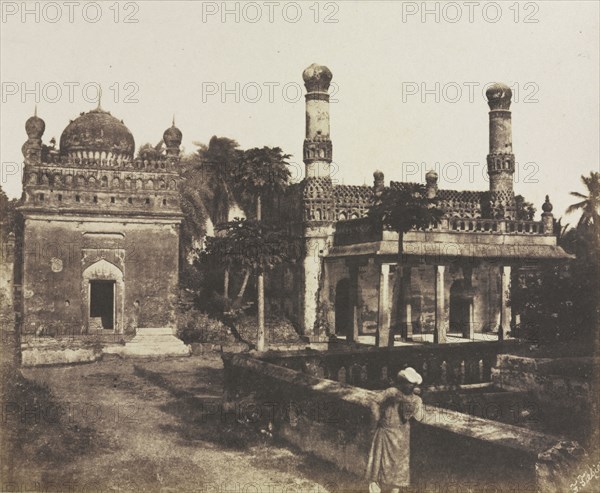 Mosque, Madras, 1851-1852. Frederick Fiebig (German). Salted paper print from wet collodion negative; image: 19.1 x 23.2 cm (7 1/2 x 9 1/8 in.); across from edge of sleeves: 50.8 x 61 cm (20 x 24 in.); paper: 34.9 x 46 cm (13 3/4 x 18 1/8 in.).