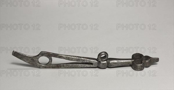 Spanner for a Wheel Lock Gun, 1600s. Germany, 17th century. Steel; overall: 16.5 x 2.5 cm (6 1/2 x 1 in.).