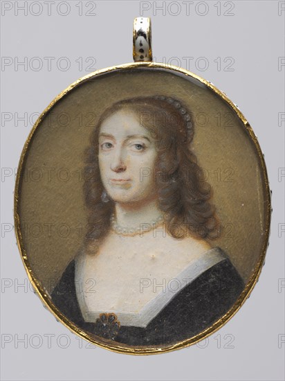 Portrait of Elizabeth Stuart, Electress Palatine and Queen of Bohemia, 1630s. Alexander Cooper (British, 1609-c. 1658). Watercolor on ivory with enamel backing; framed: 3.2 x 2.8 cm (1 1/4 x 1 1/8 in.).